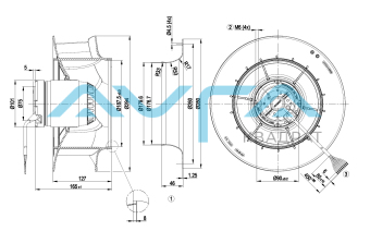 R2D280-RB06-01 Центробежный вентилятор ebmpapst