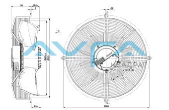 S3G500-AE33-01 Осевой вентилятор ebmpapst