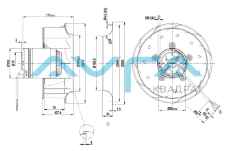 R2E270-AA01-05 Центробежный вентилятор ebmpapst