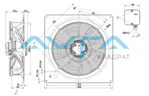 W4D500-GM03-01 Осевой вентилятор ebmpapst
