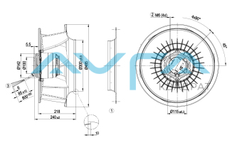 R4D450-RH01-01 Центробежный (радиальный) вентилятор ebmpapst
