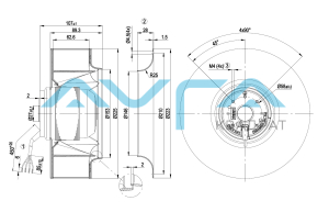R2E225-BE47-09 Центробежный вентилятор ebmpapst
