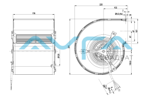 D2E146-CD51-23 Центробежный (радиальный) вентилятор ebmpapst