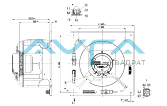 K3G355-AT56-21 Центробежный (радиальный) вентилятор ebmpapst