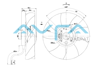 A4S200-AI04-01 Осевой вентилятор 200 мм ebmpapst