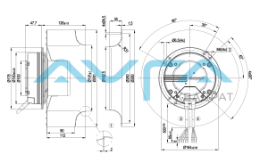 R3G280-AF35-71 Центробежный (радиальный) вентилятор ebmpapst