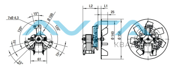 Вентилятор горячего воздуха ebmpapst RRL140/0024B69-3020LH/4 agf