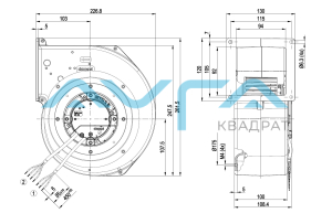 G3G160-CU09-11 Центробежный (радиальный) вентилятор ebmpapst