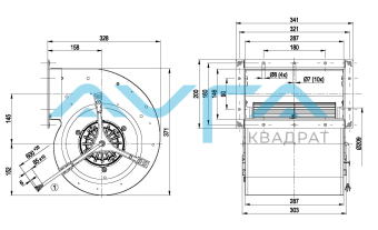D4E240-BA01-01 Центробежный вентилятор ebmpapst