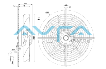 S4E250-BI02-01 Осевой вентилятор ebmpapst