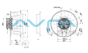 R3G560-AG21-07 Центробежный (радиальный) вентилятор ebmpapst