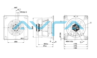 K3G560-PB31-71 Центробежный (радиальный) вентилятор ebmpapst