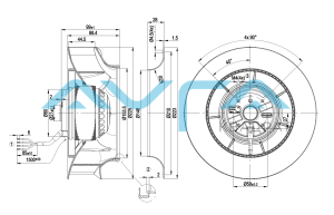 R2E225-RA92-10 Центробежный вентилятор ebmpapst