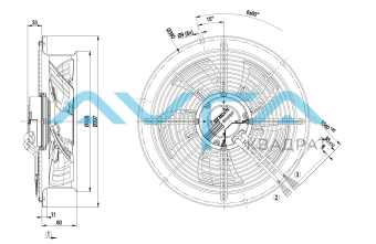 W3G300-CT72-90 Осевой вентилятор ebmpapst