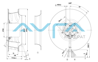 R3G310-AN46-46 Центробежный (радиальный) вентилятор ebmpapst