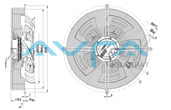 S3G560-AP68-21 Осевой вентилятор ebmpapst
