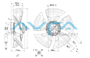 A4E350-AO02-13 Осевой вентилятор ebmpapst