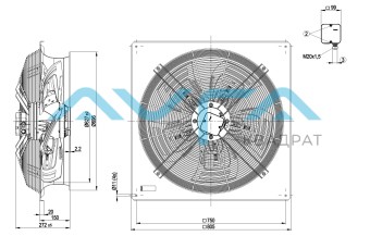 W4D630-DF03-04 Осевой вентилятор ebmpapst