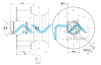R2E310-AA01-08 Центробежный вентилятор ebmpapst