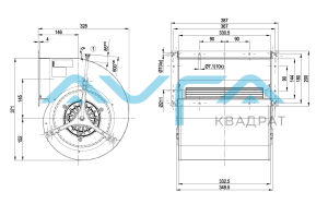 D4D225-FH02-01 Центробежный вентилятор ebmpapst