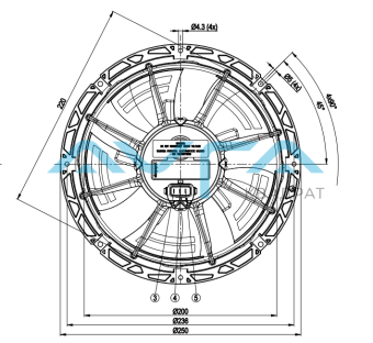 W1G200-FA87-14 Осевой вентилятор ebmpapst
