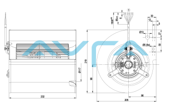 D2E146-AP47-14 Центробежный (радиальный) вентилятор ebmpapst