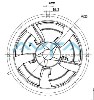 EC072/13E3G01-AS230/58P1-01 Вентилятор Weiguang
