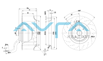 Центробежный вентилятор ebmpapst R2E180AT0615