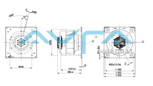 K3G450-PI86-02 Центробежный (радиальный) вентилятор ebmpapst