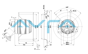R4D200-AL12-05 Центробежный вентилятор ebmpapst