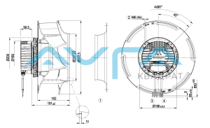 R3G355-RJ75-01 Центробежный вентилятор ebmpapst