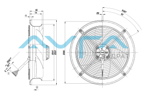 W2D315-CQ10-05 Осевой вентилятор ebmpapst