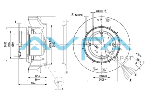 R3G190-RG19-20 Центробежный (радиальный) вентилятор ebmpapst