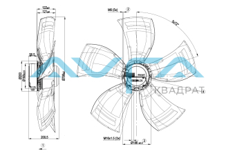 A3G800-AO84-90 Осевой вентилятор ebmpapst