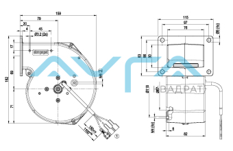 G2E108-AA01-77 Центробежный вентилятор ebmpapst  (41/0,041~кВт) 1650 об/мин