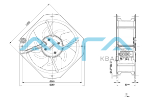 W2E200-HK38-01Осевой вентилятор 200 мм ebmpapst