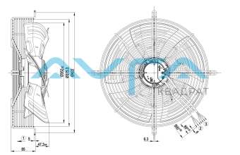 S3G350-AN01-32 Осевой вентилятор ebmpapst