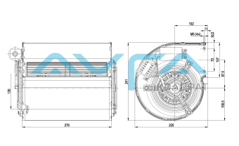 D2E160-AH02-15 Центробежный (радиальный) вентилятор ebmpapst  (550/0,55 кВт) 2500 об/мин