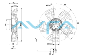 A1G300-AC19-54 Осевой вентилятор ebmpapst