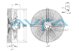 S6D800-BA01-09 Осевой вентилятор ebmpapst