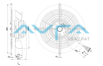 S2D200-BA02-02 Осевой вентилятор 200 мм ebmpapst