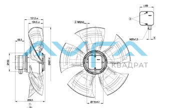A4D500-AM03-02 Осевой вентилятор ebmpapst