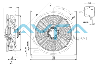 W4D500-GM03-01 Осевой вентилятор ebmpapst