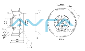 R4D400-RO22-01 Центробежный (радиальный) вентилятор ebmpapst