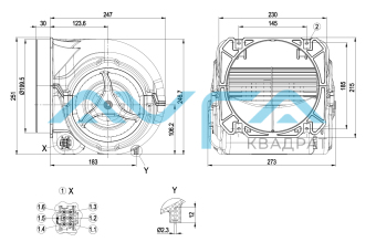 D2E160-GL07-01 Центробежный (радиальный) вентилятор ebmpapst