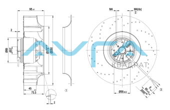 R2E250-AV62-15 Центробежный вентилятор ebmpapst