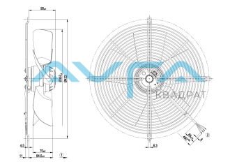 S4E350-BA06-02 Осевой вентилятор ebmpapst