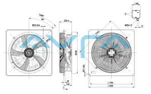 W6D630-DN01-02 Осевой вентилятор ebmpapst