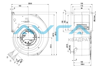 G3G160-CU09-11 Центробежный (радиальный) вентилятор ebmpapst