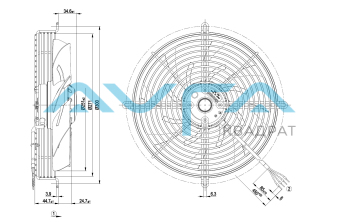 S2D250-AI02-15 Осевой вентилятор ebmpapst